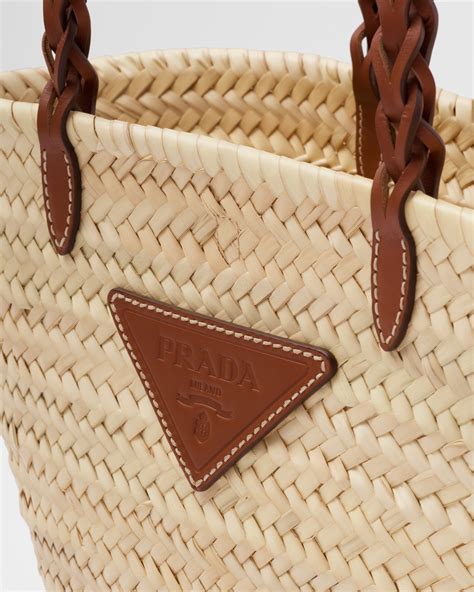 prada woven palm and leather tote|Prada Womens Tote Bags .